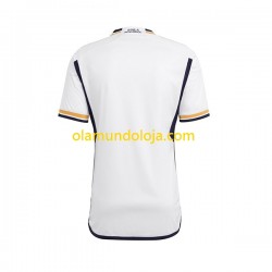 Camisola Real Madrid Mulher Equipamento Primeiro 2023-2024 Manga Curta